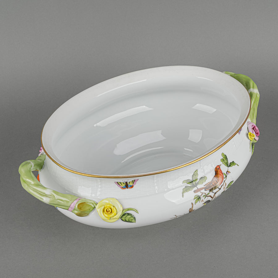 HEREND Rothschild Bird Lidded Soup Tureen Branch Handle