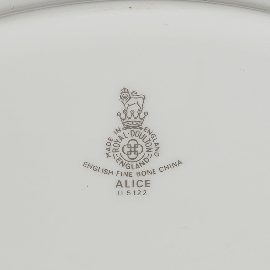 ROYAL DOULTON Alice H5122 Gravy Boat & Stand