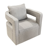 UTTERMOST Revelation Grey Swivel Arm Chair