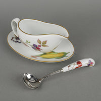 ROYAL WORCESTER Evesham Gravy Boat And Stand With Ladle