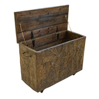 Vintage Brass Clad Kindling Box