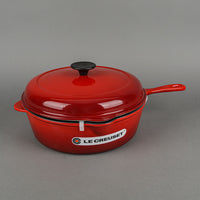 LE CREUSET Enamel Cast Iron Lidded Saute Pan 27cm Flame