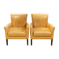 Tan Leather Arm Chairs Set Of 2
