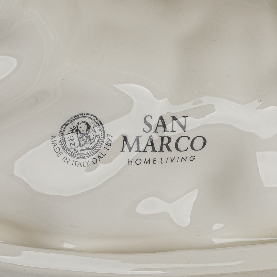 SAN MARCO HOME LIVING Embossed Ceramic Sea Life Centrepiece