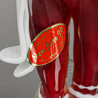 NEW ARTE 90 Murano Art Glass Fig Dancing Hat Couple Red 2Pcs