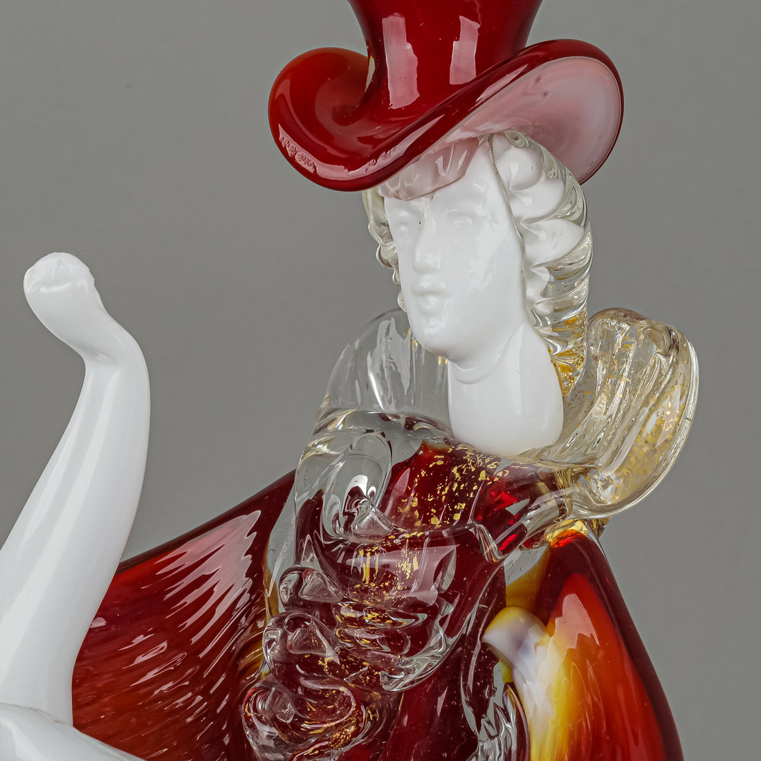 NEW ARTE 90 Murano Art Glass Fig Dancing Hat Couple Red 2Pcs