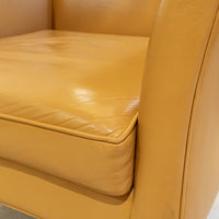 Tan Leather Arm Chairs Set Of 2