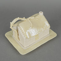 BELLEEK Cottage Figural Cheese Dish 2 Pieces