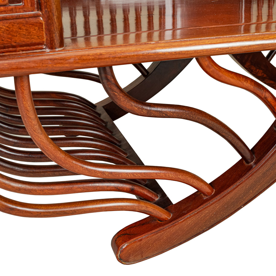 Asian Style Teak Spindle Bench