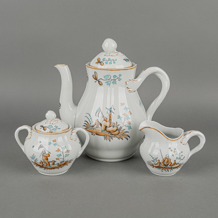 COPELAND SPODE 3237 Chinoiserie Coffee Service 5 Pieces