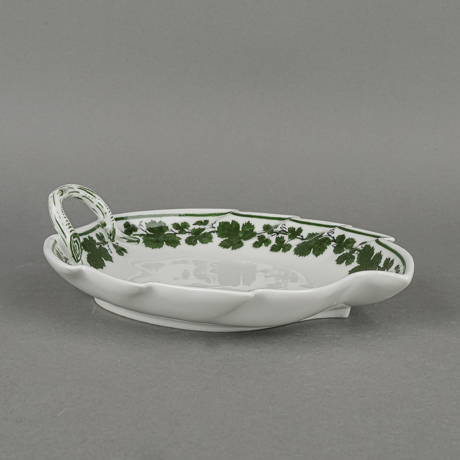MEISSEN Full Green Vine Leaf Dish