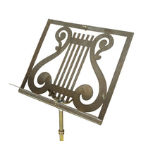 Vintage Brass Music Stand Lyre Motif