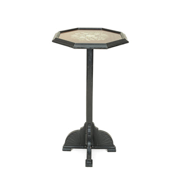 Vintage Tilt Top Stand w/Embroidered Top