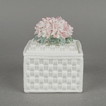 TIFFANY & CO Sybil Connolly Carnation Basketweave Box