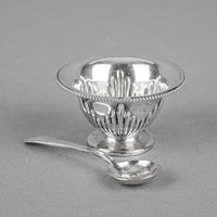 FENTON BROS Sterling Salt Cellars And Spoons Set Of 2 - 4 Pieces