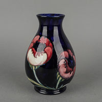 MOORCROFT Big Poppy Blue Ground Vase
