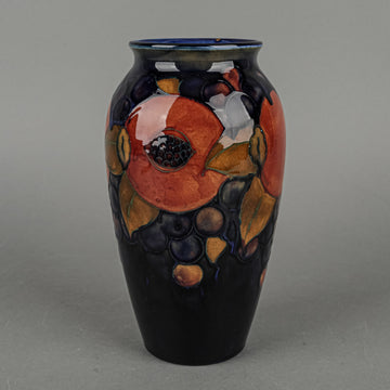 MOORCROFT Pomegranate Blue Ground Vase