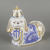 ROYAL CROWN DERBY Paperweight National Dogs Pekinese