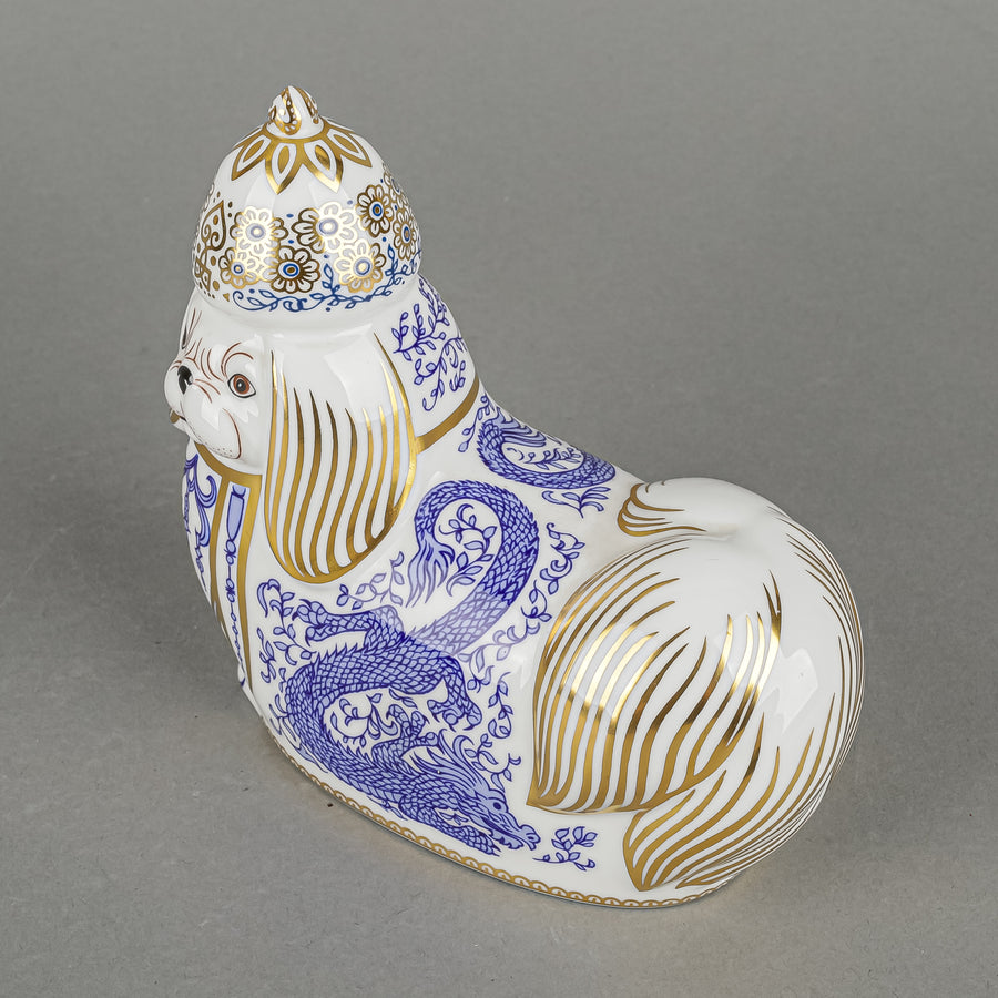 ROYAL CROWN DERBY Paperweight National Dogs Pekinese