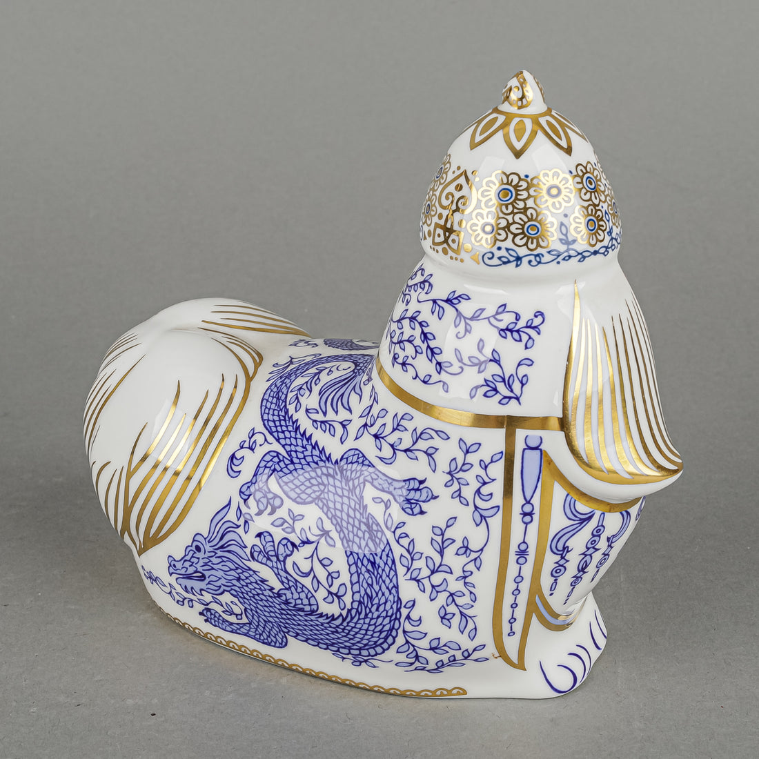 ROYAL CROWN DERBY Paperweight National Dogs Pekinese