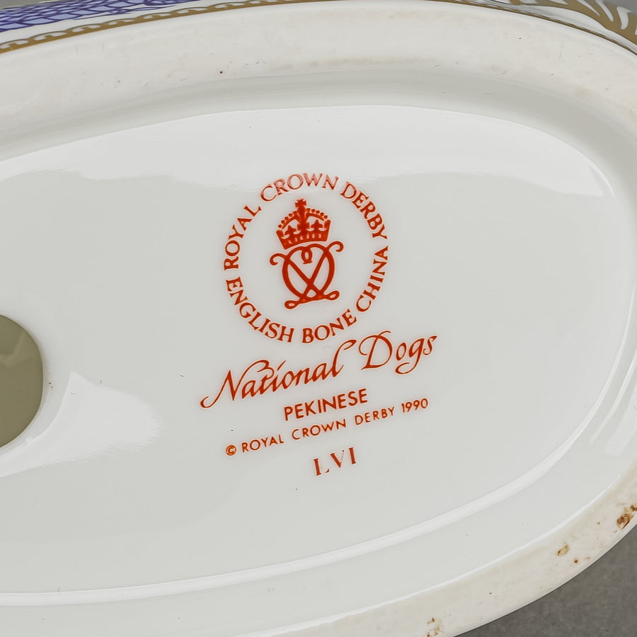 ROYAL CROWN DERBY Paperweight National Dogs Pekinese