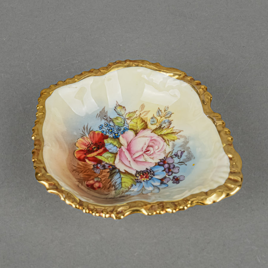 AYNSLEY JA Bailey Cabbage Rose Floral Trinket Dish