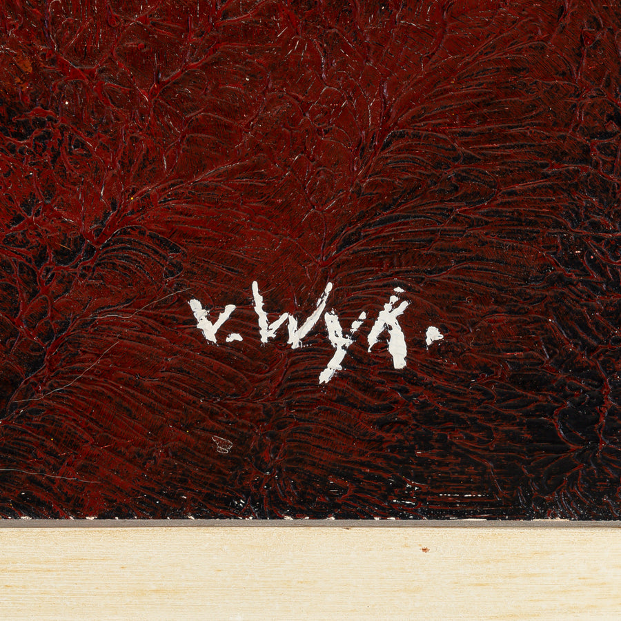 V. Wyk Abstract Reclining Nude       Oil On Canvas