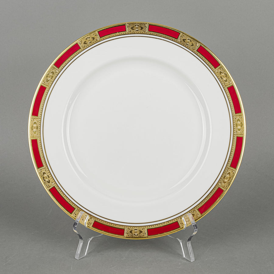 AYNSLEY Empress Maroon 8509 9 Place Settings Plus Extras
