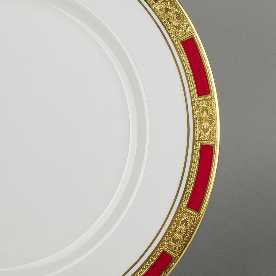 AYNSLEY Empress Maroon 8509 9 Place Settings Plus Extras