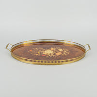 Italian Sorrrentino Wood Marquetry Gallery Tray