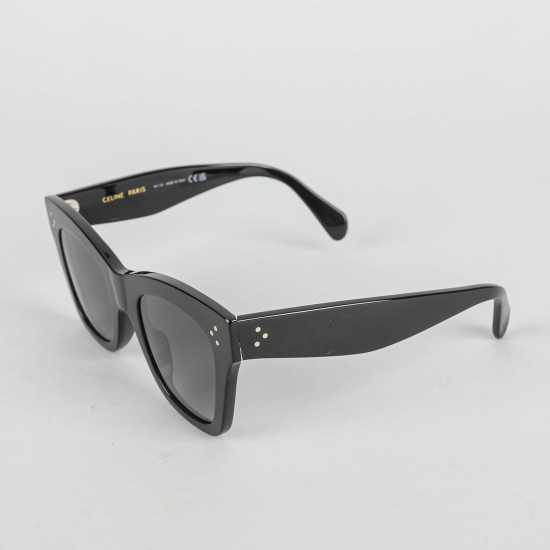 CELINE "Catherine" Bold 3-Dots Black Polarized Sunglasses