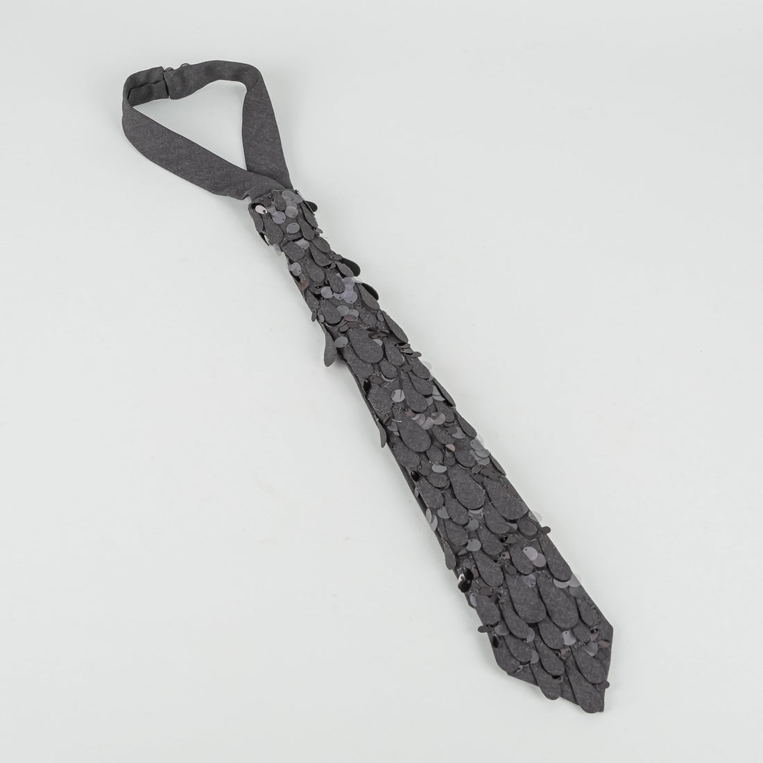 BRUNELLO CUCINELLI Gray Sequin Embellished Tie