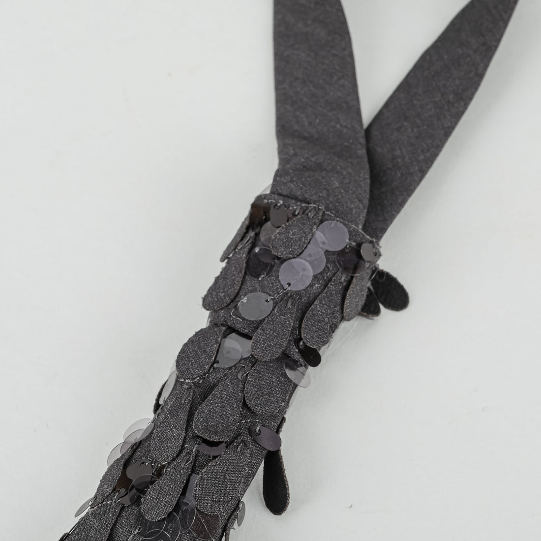 BRUNELLO CUCINELLI Gray Sequin Embellished Tie