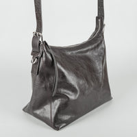 LEMAIRE Dark Brown Leather Belted Hobo Bag Handbag