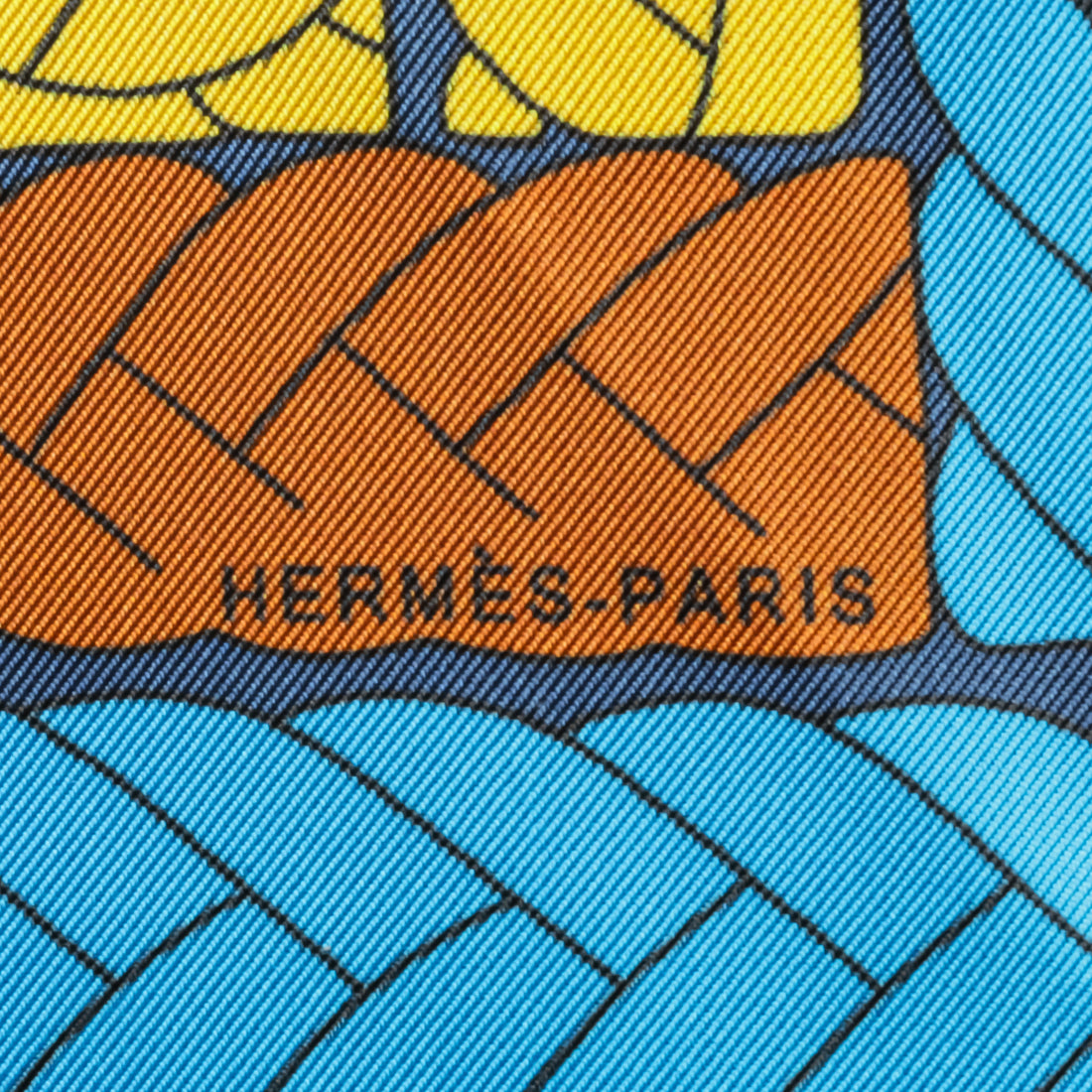 HERMES 2023 Carre 90 "Tressses H" Silk Scarf