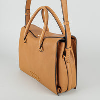 LANCEL "Pia de Lancel" Handbag Tan Leather