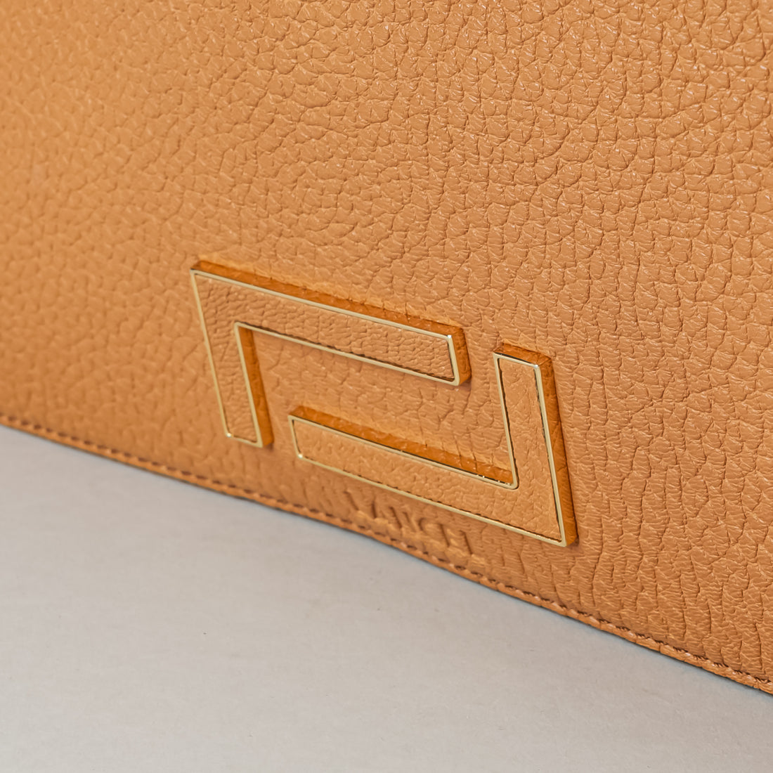 LANCEL "Pia de Lancel" Handbag Tan Leather