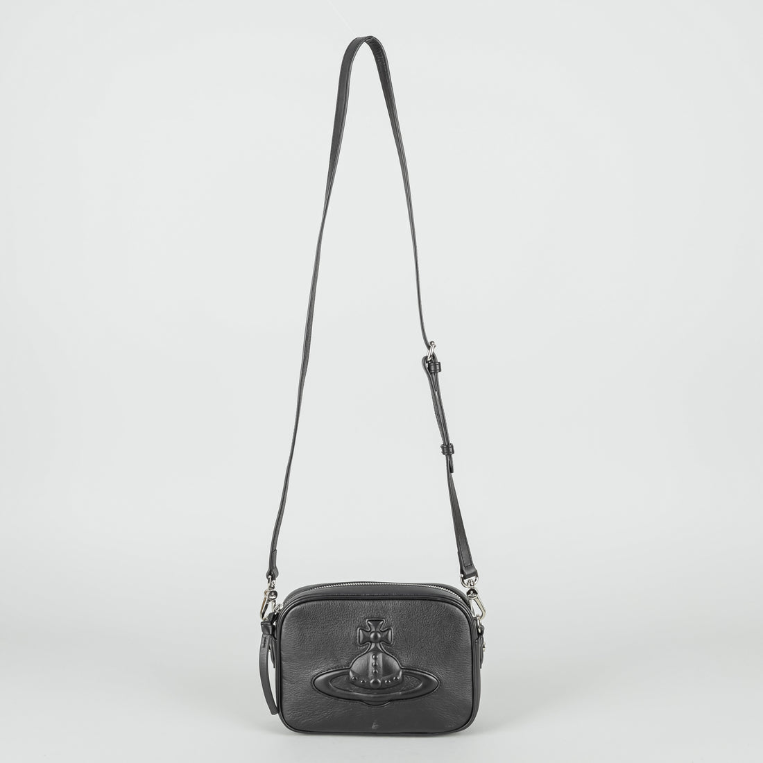 VIVIENNE WESTWOOD Black Leather "Anna" Handbag
