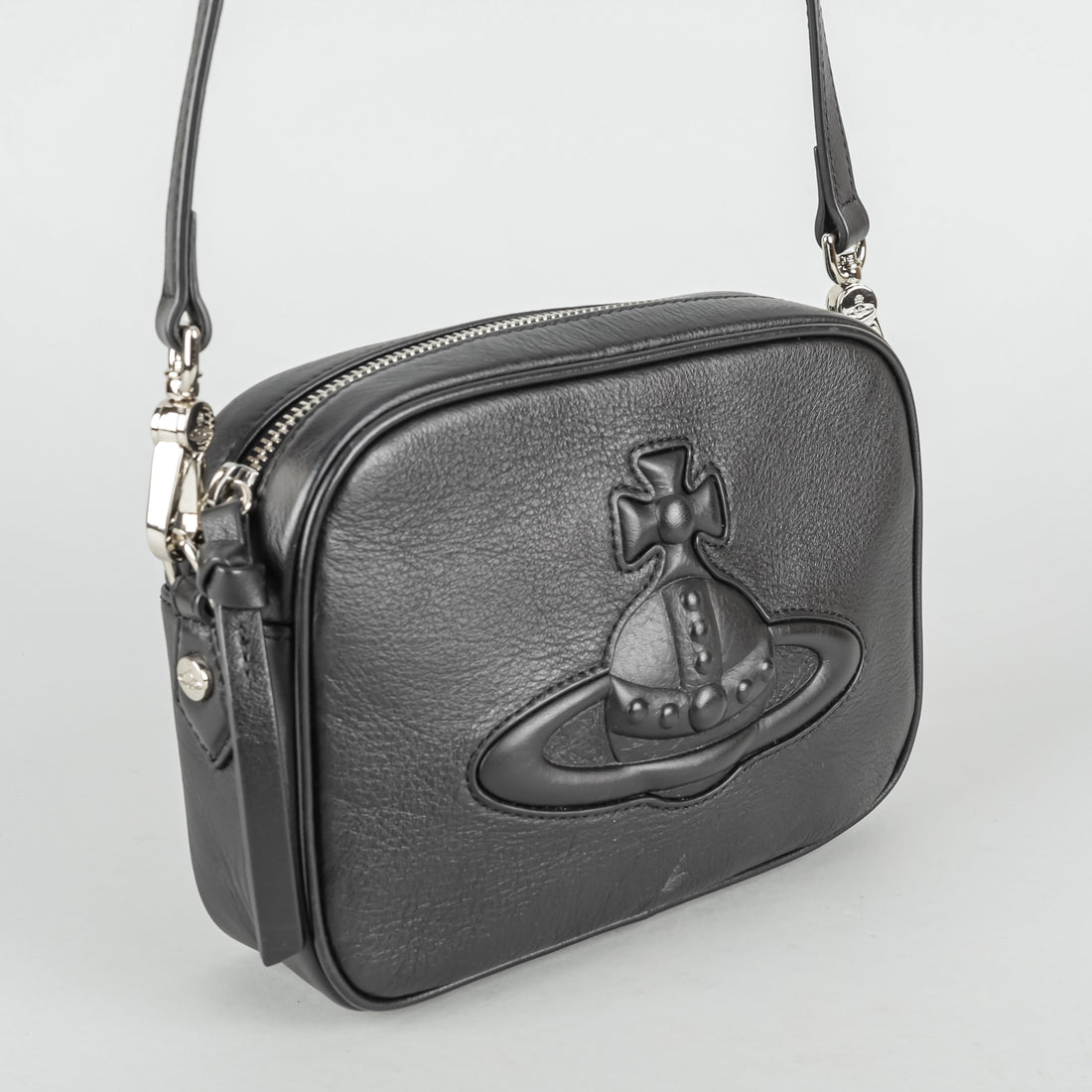 VIVIENNE WESTWOOD Black Leather "Anna" Handbag
