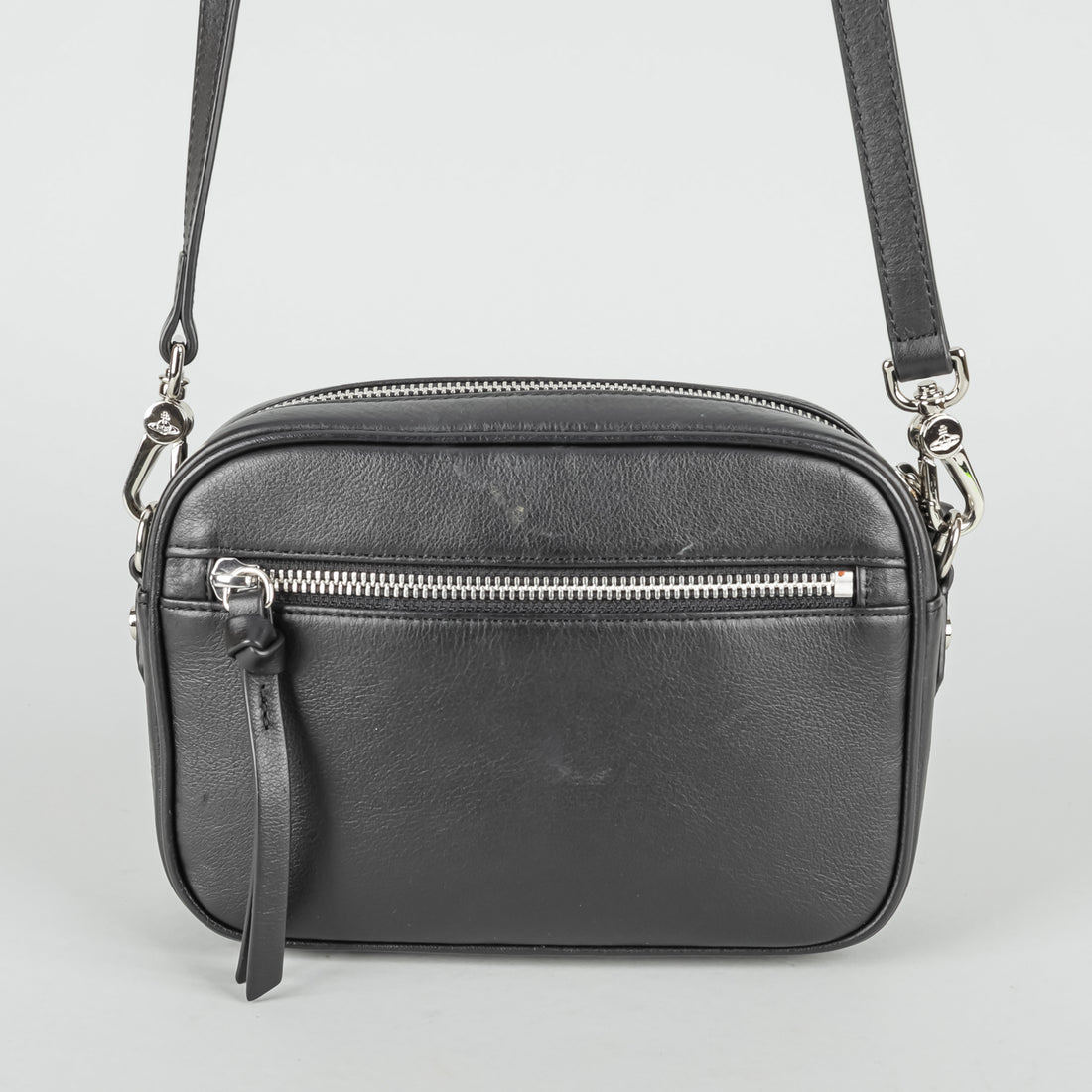 VIVIENNE WESTWOOD Black Leather "Anna" Handbag
