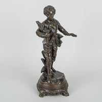 After E. Bruchoin (French 19thC) Boy With Nest of birds