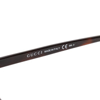 GUCCI Brown Rectangular Half-Rim Sunglasses