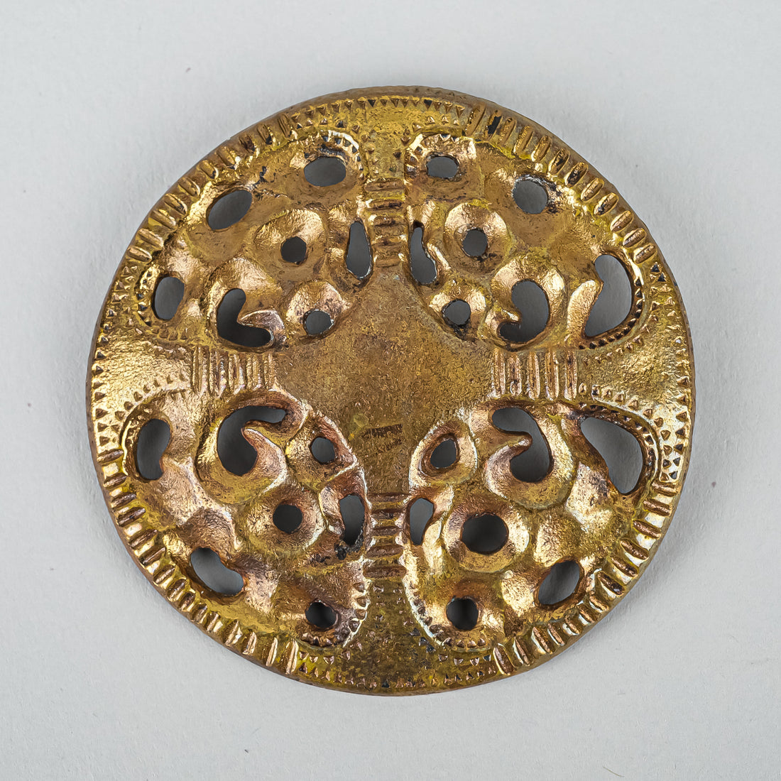 KALEVALA KORU VNTG Bronze Viking Circle Brooch