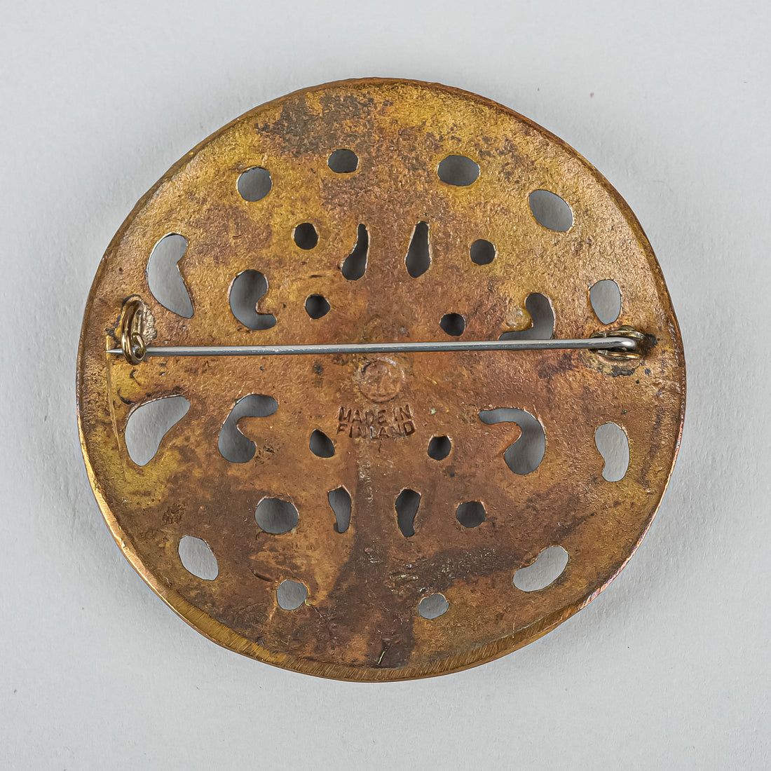 KALEVALA KORU VNTG Bronze Viking Circle Brooch