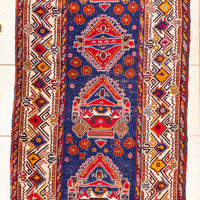 Hand Knotted Wool Afghan Style Runner