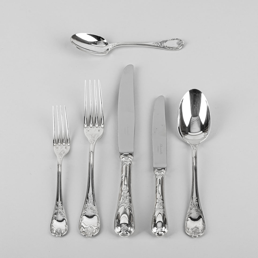 CHRISTOFLE Marly Silver Plate Flatware 7 Place Settings Plus Extras