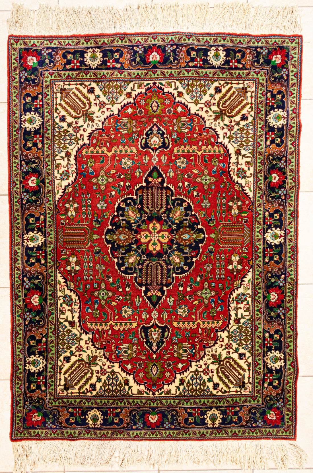 Hand Knotted Wool Tabriz Style Rug