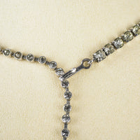 Vintage CHRISTIAN DIOR Green/Clear Rhinestone Necklace