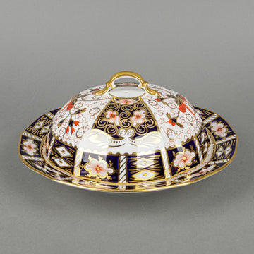 ROYAL CROWN DERBY Traditional Imari 2451 Covered Muffin Dish