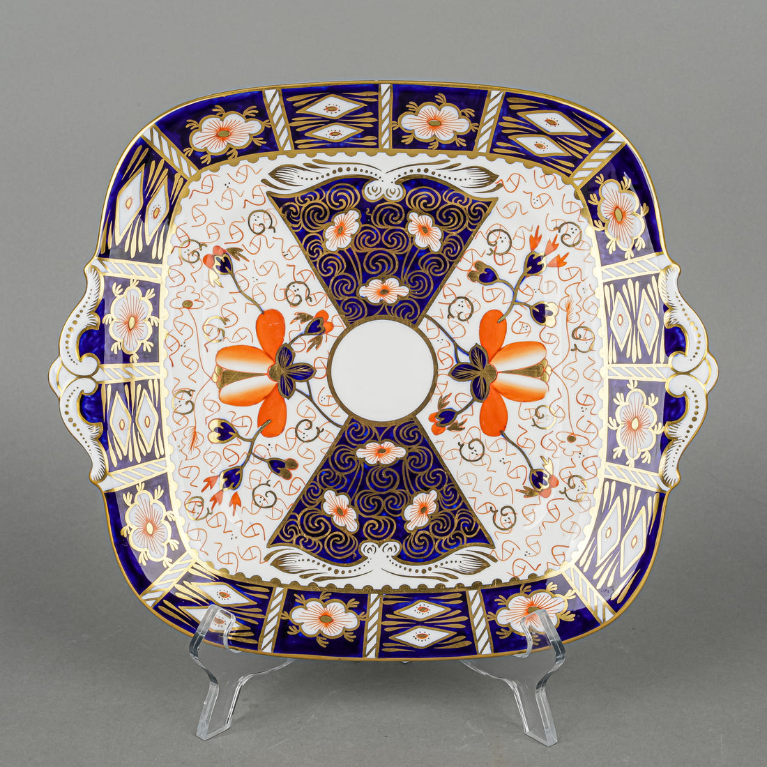 ROYAL CROWN DERBY Traditional Imari 2451 Cake Plate